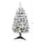 3ft. Pre-Lit Flocked Rock Springs Spruce Artificial Christmas Tree, Clear LED Lights